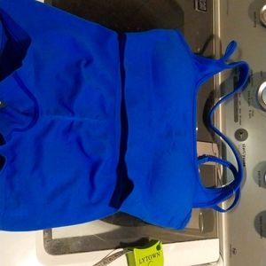 Sport essential blue top and bottom workout suit